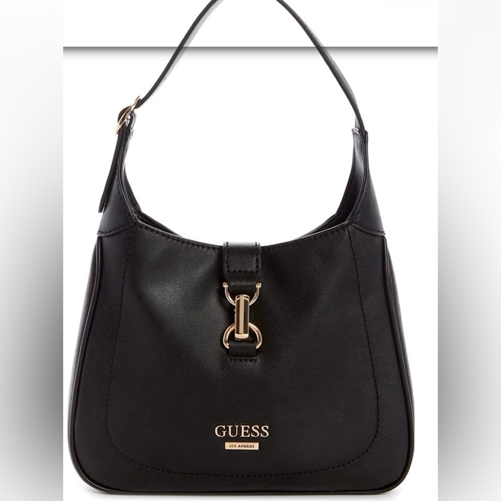 Guess Elegant Black Shoulder Bag Vegan leather small bag evening bag dressy bag